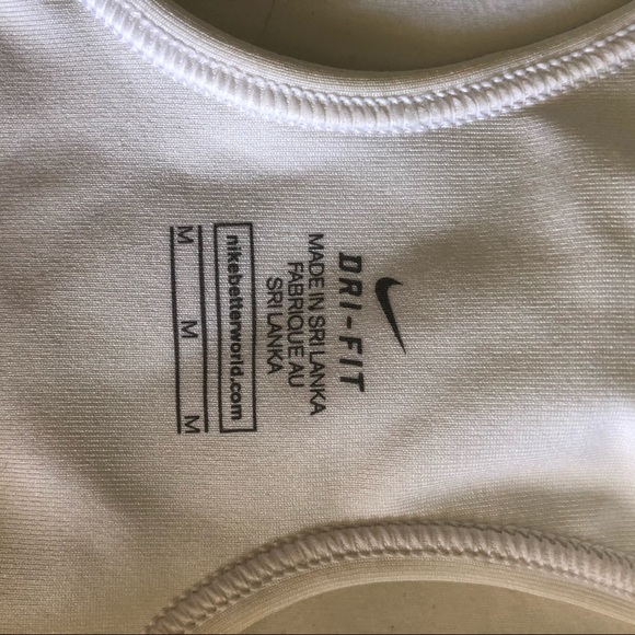 NIKE DRI-FIT White Racer Back Sports Bra - Picture 2 of 3